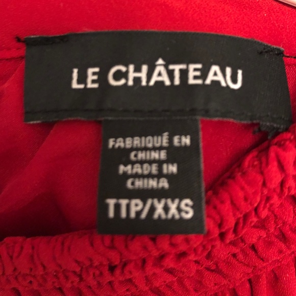 Le Chateau Red Sleeveless Blouse, Size XXS - Picture 7 of 9